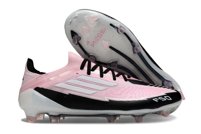 Men's Messi x Adidas F50 Elite FG Football Boots - Pink/Black/Whtie