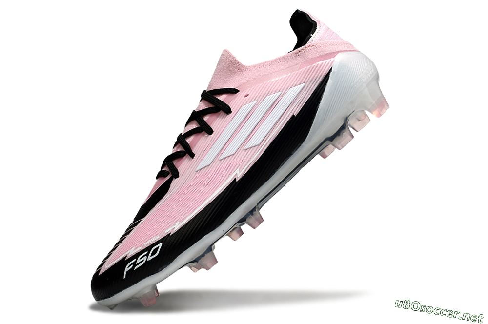 Men's Messi x Adidas F50 Elite FG Football Boots - Pink/Black/Whtie 5