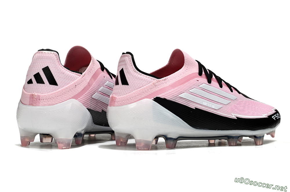 Men's Messi x Adidas F50 Elite FG Football Boots - Pink/Black/Whtie 6