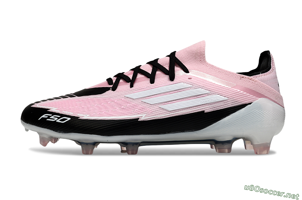 Men's Messi x Adidas F50 Elite FG Football Boots - Pink/Black/Whtie 0