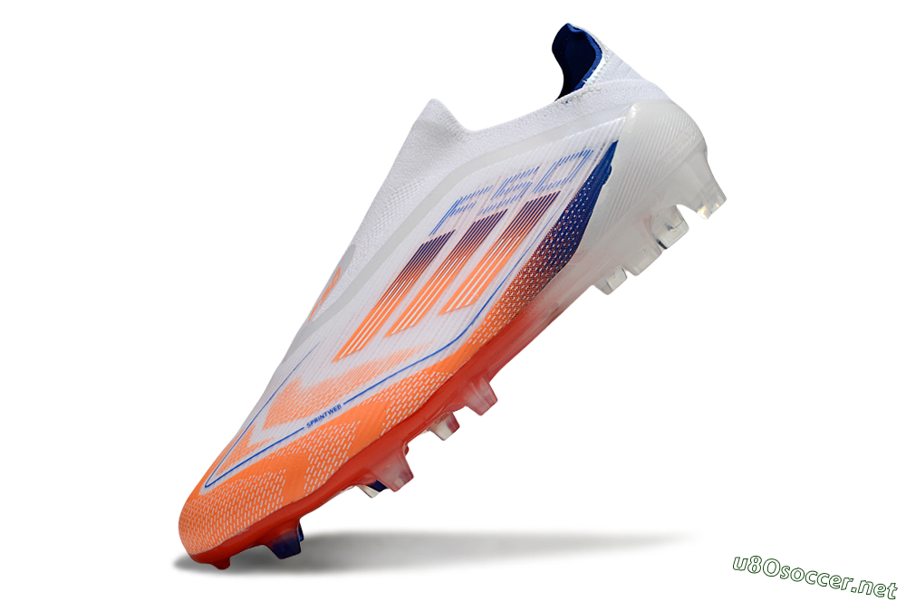 Men's Adidas F50 Elite Laceless FG Football Boots - White/Red/Blue 5