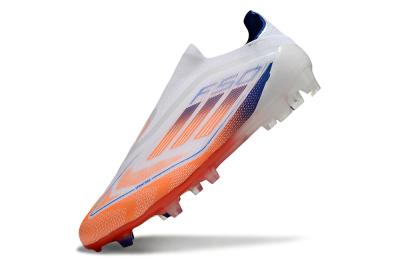 Men's Adidas F50 Elite Laceless FG Football Boots - White/Red/Blue