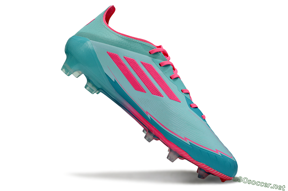 Men's Messi x Adidas F50 Elite FG Football Boots - Jade/Pink/Blue 4