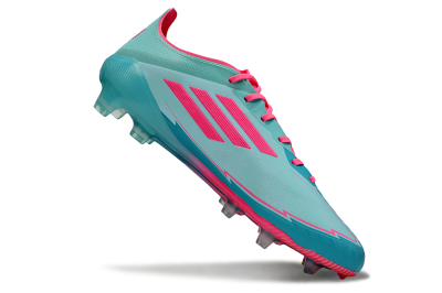 Men's Messi x Adidas F50 Elite FG Football Boots - Jade/Pink/Blue