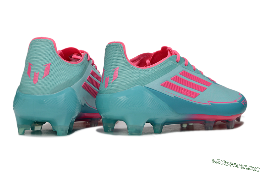 Men's Messi x Adidas F50 Elite FG Football Boots - Jade/Pink/Blue 6
