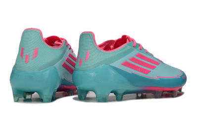 Men's Messi x Adidas F50 Elite FG Football Boots - Jade/Pink/Blue