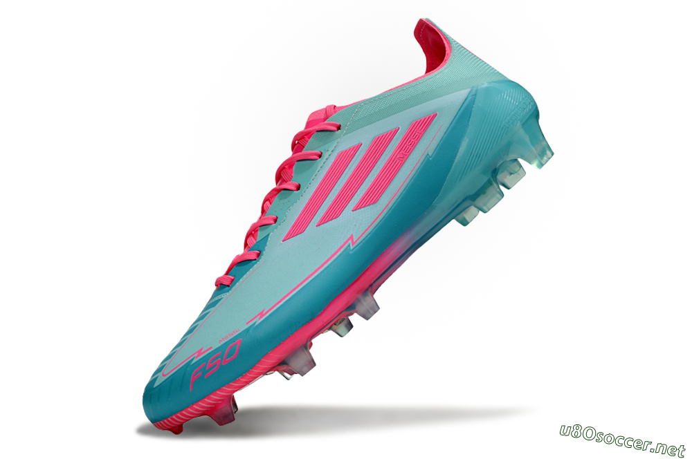 Men's Messi x Adidas F50 Elite FG Football Boots - Jade/Pink/Blue 5