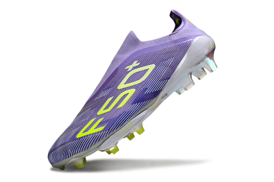 Men's Adidas F50+ Elite Lightstrike Laceless FG Football Boots - Purple/White/Yellow