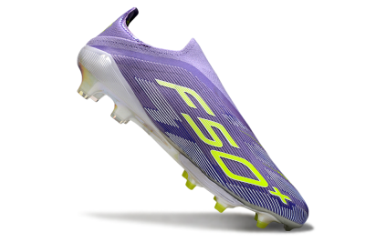 Men's Adidas F50+ Elite Lightstrike Laceless FG Football Boots - Purple/White/Yellow