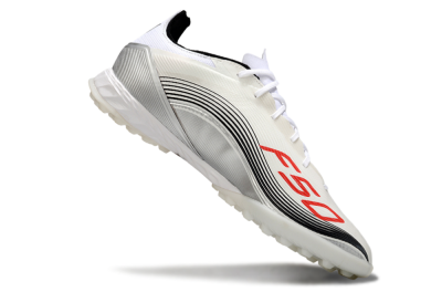 Unisex Messi x Adidas F50 Pro TF Football Shoes - Silver/Red/Black