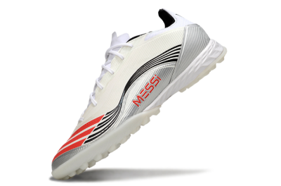 Unisex Messi x Adidas F50 Pro TF Football Shoes - Silver/Red/Black