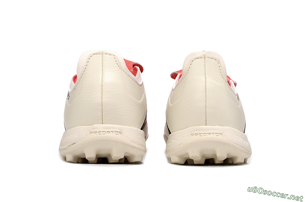 Unisex Adidas Predator Elite Foldover Tongue TF Football Shoes - Beige/Black/Red 5