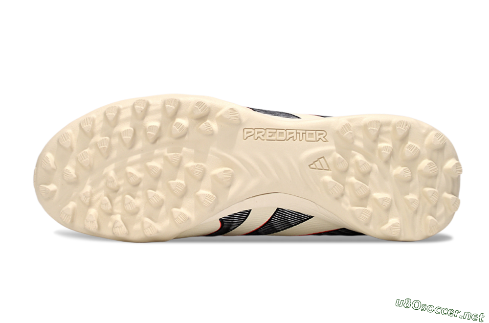 Unisex Adidas Predator Elite Foldover Tongue TF Football Shoes - Beige/Black/Red 6