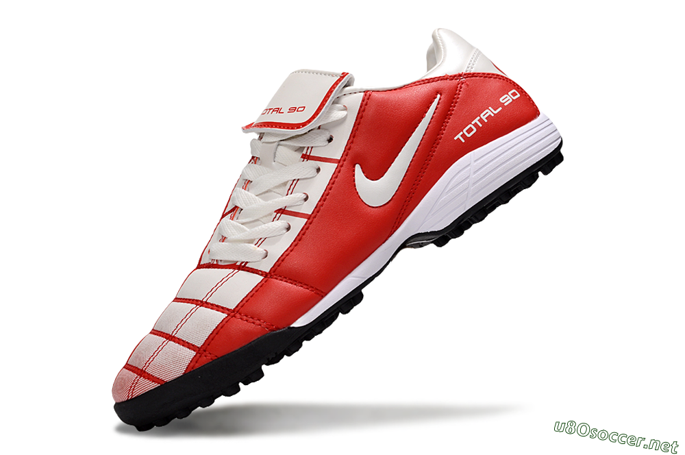 Men's Nike Total 90 III TF Football Shoes - White/Red/Black 6