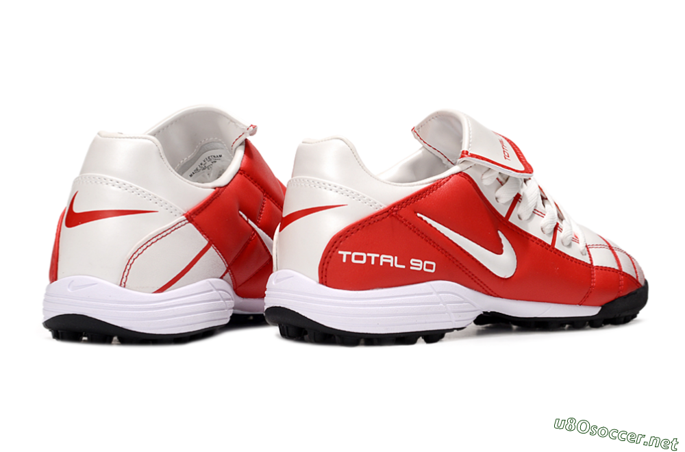 Men's Nike Total 90 III TF Football Shoes - White/Red/Black 7