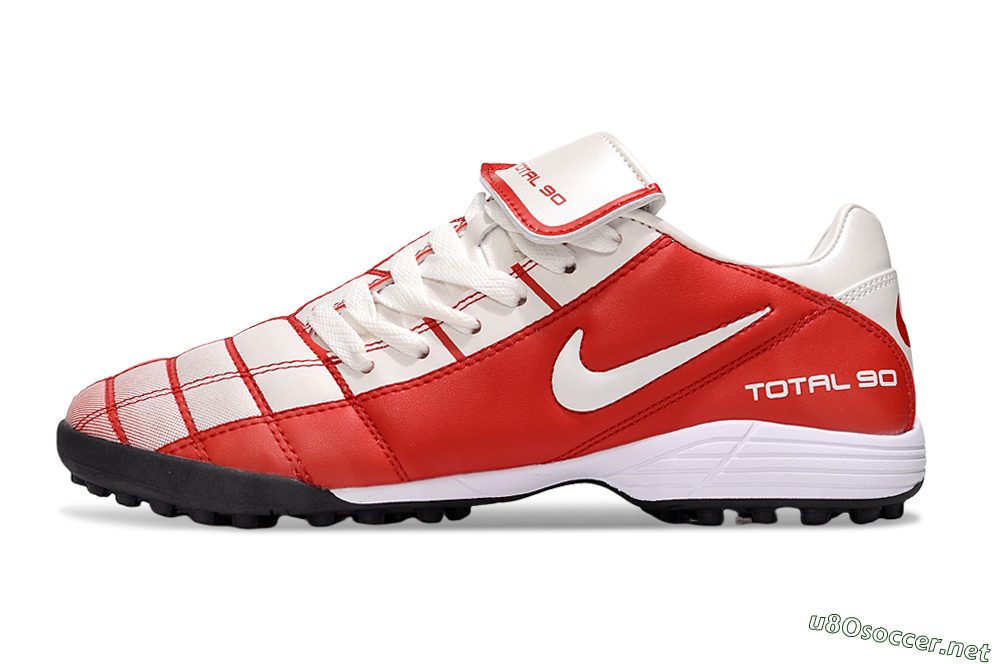 Men's Nike Total 90 III TF Football Shoes - White/Red/Black 0