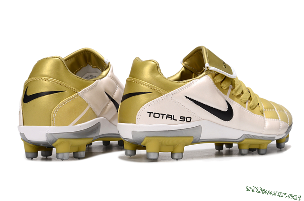Men's Nike Total 90 III FG Football Boots - Gold/Beige/Black 7