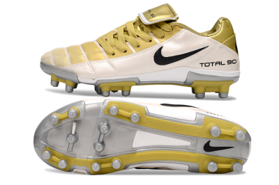 Men's Nike Total 90 III FG Football Boots - Gold/Beige/Black