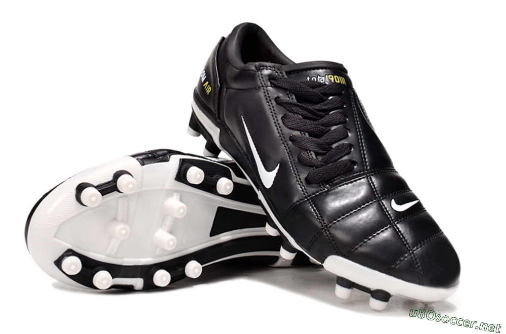 Men's Nike Air Zoom Total 90 III FG Football Boots - Black/White/Yellow 4