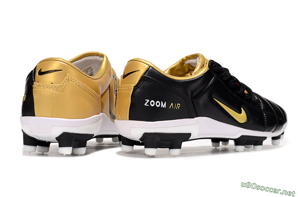 Men's Nike Air Zoom Total 90 III FG Football Boots - Black/Gold/White 7
