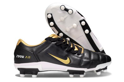 Men's Nike Air Zoom Total 90 III FG Football Boots - Black/Gold/White