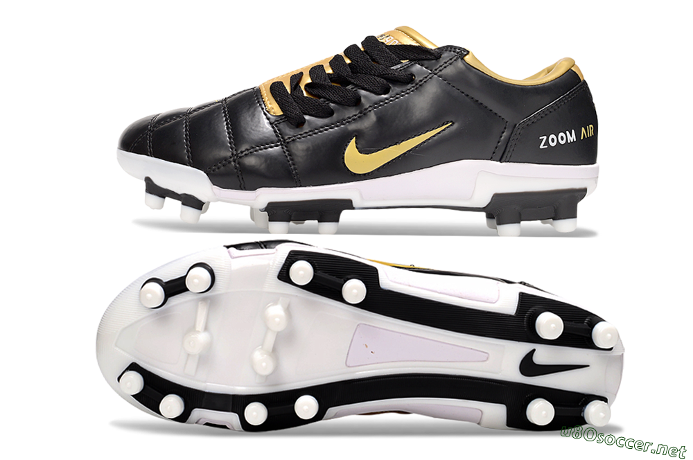Men's Nike Air Zoom Total 90 III FG Football Boots - Black/Gold/White 1