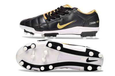 Men's Nike Air Zoom Total 90 III FG Football Boots - Black/Gold/White