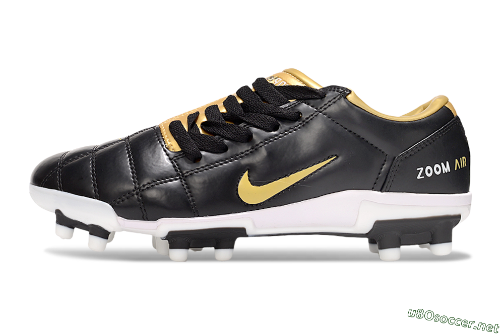 Men's Nike Air Zoom Total 90 III FG Football Boots - Black/Gold/White 0