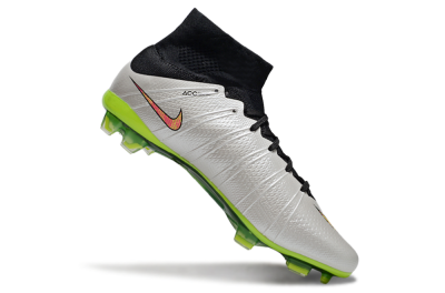 Men's Nike Mercurial Superfly 4 Elite FG Football Boots - Silver/Black/Yellow