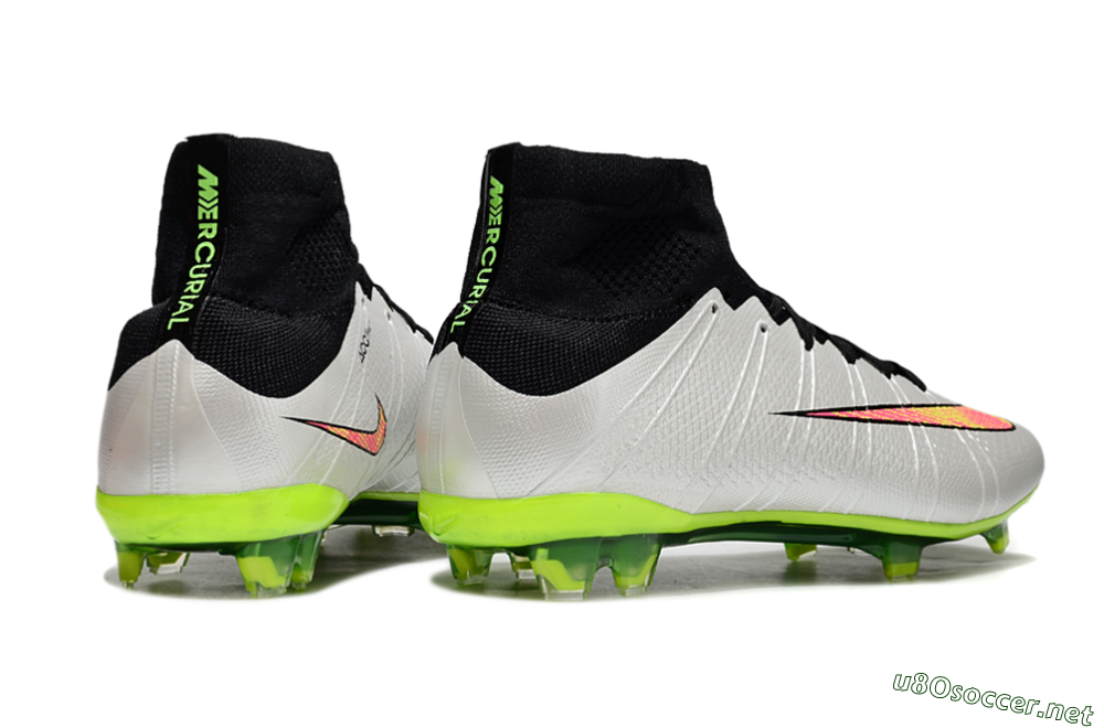 Men's Nike Mercurial Superfly 4 Elite FG Football Boots - Silver/Black/Yellow 6