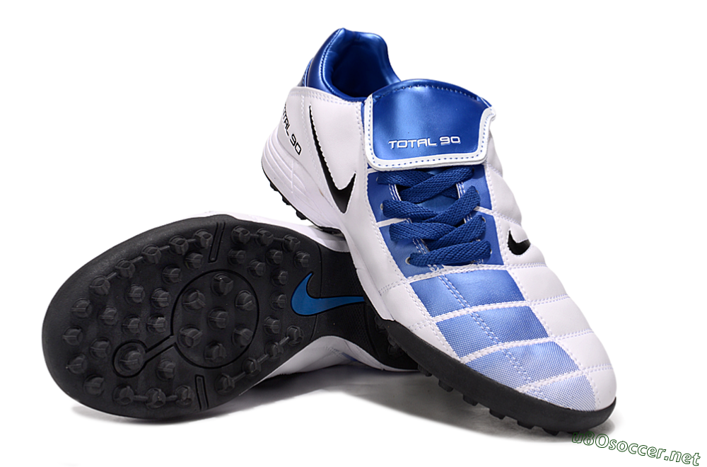 Men's Nike Total 90 III TF Football Shoes - Blue/White/Black 4