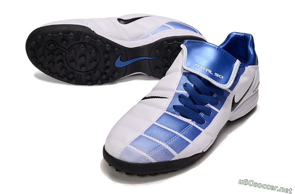 Men's Nike Total 90 III TF Football Shoes - Blue/White/Black 3
