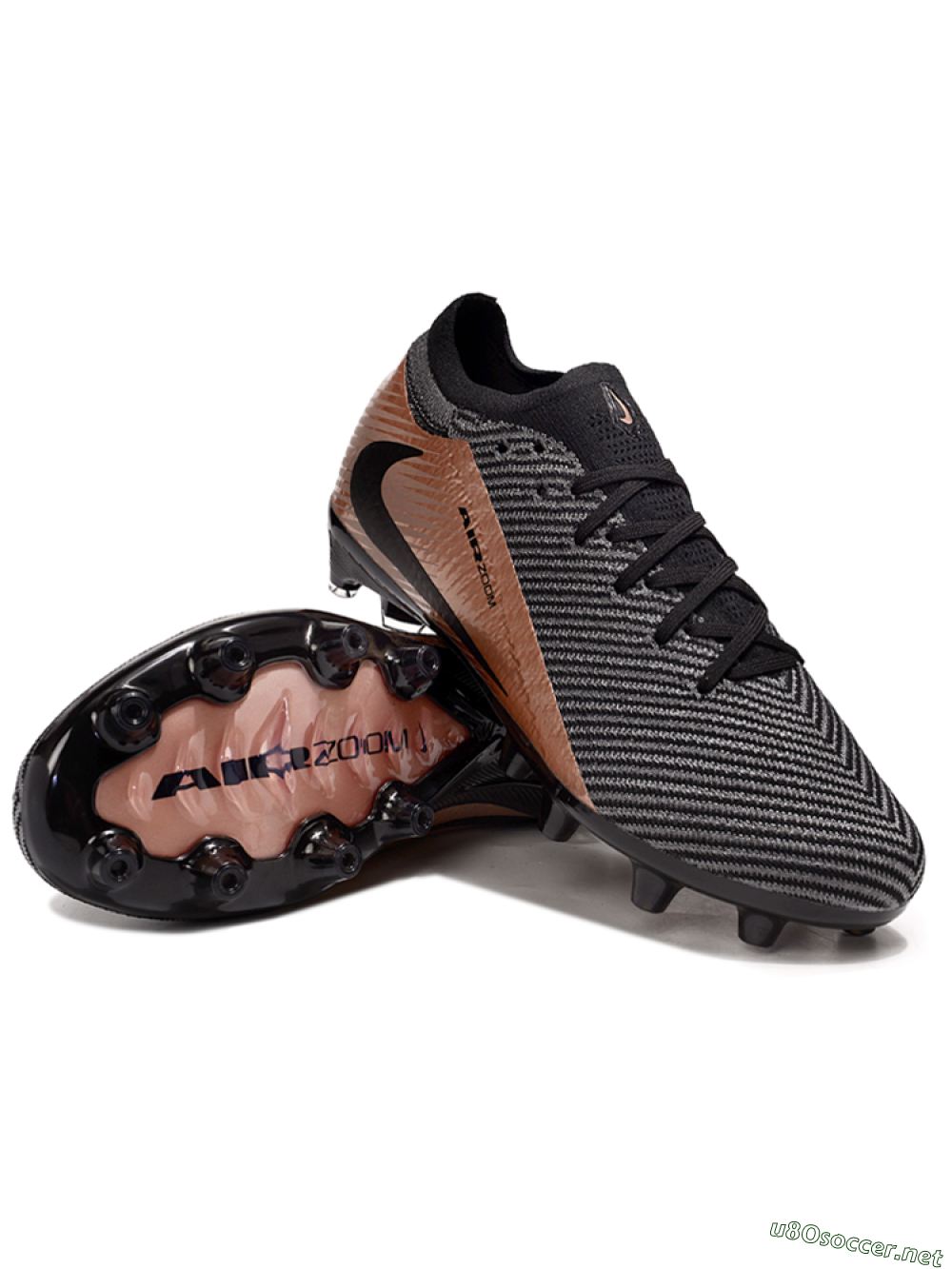 Men's Nike Air Zoom Mercurial Vapor 16 Elite AG Football Boots - Black/White/Gold 3