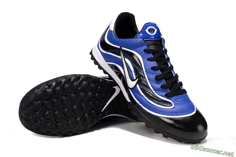 Men's Nike Mercurial R9 TF Football Shoes - Black/Blue/White 3