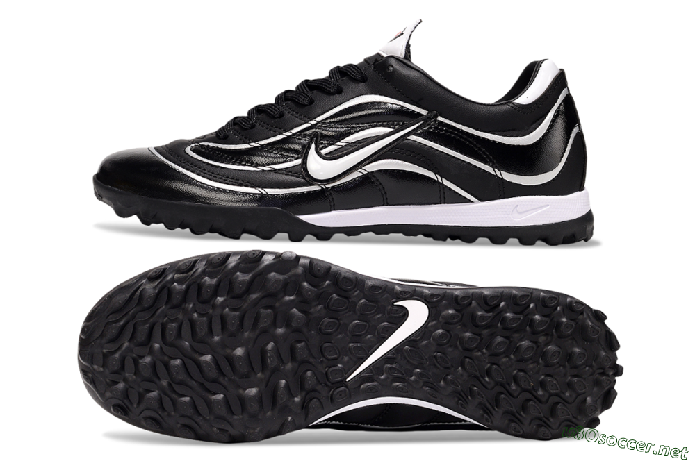 Men's Nike Mercurial R9 TF Football Shoes - Black/White 1