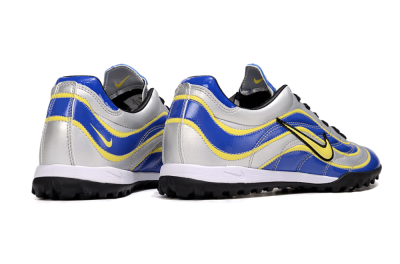 Men's Nike Mercurial R9 TF Football Shoes - Silver/Blue/Yellow