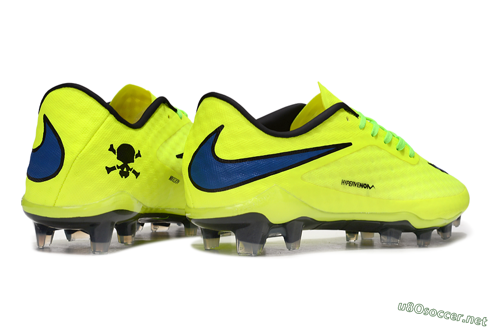 Unisex Nike Hypervenom Phantom FG Football Boots - Yellow/Black/Blue 7