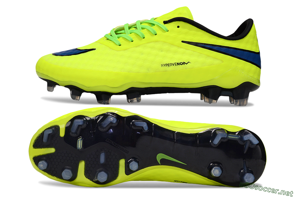 Unisex Nike Hypervenom Phantom FG Football Boots - Yellow/Black/Blue 1