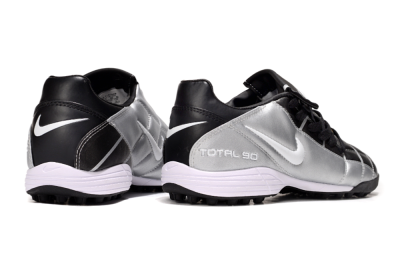 Men's Nike Total 90 III TF Football Shoes - Silver/White/Black