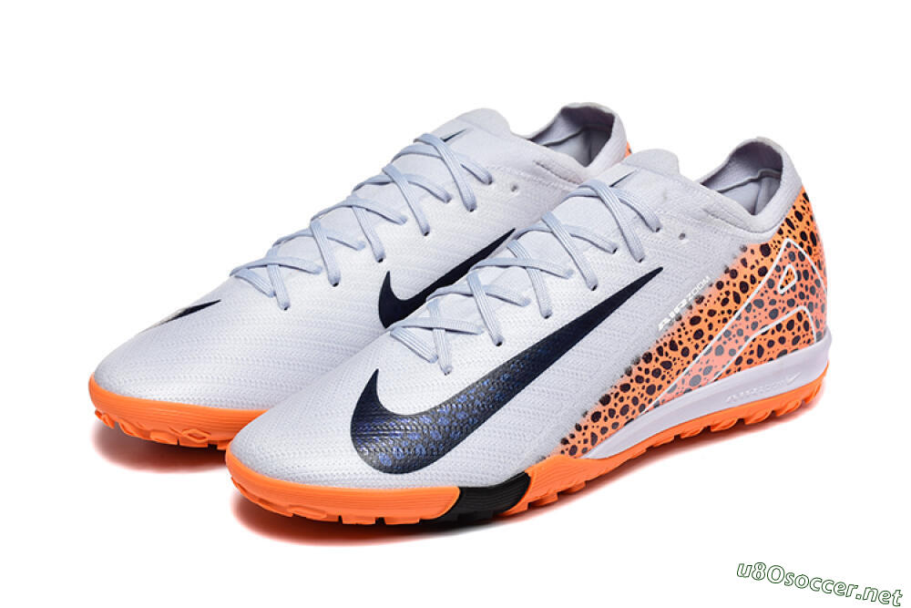 Men's Nike Air Zoom Mercurial Vapor 16 Elite TF Football Shoes - Grey/White/Leopard 5