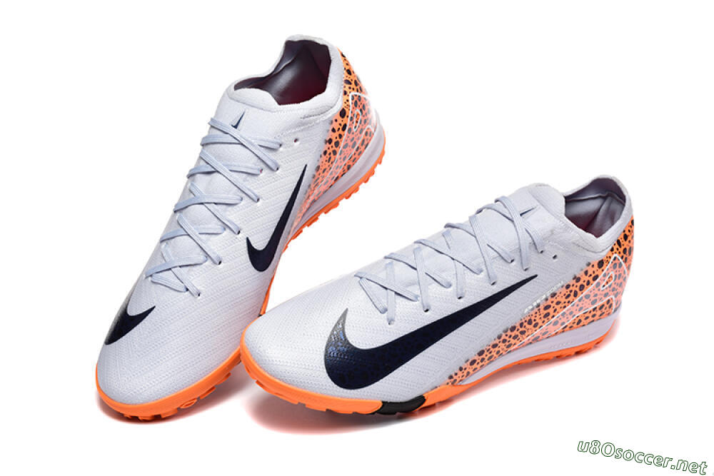 Men's Nike Air Zoom Mercurial Vapor 16 Elite TF Football Shoes - Grey/White/Leopard 6