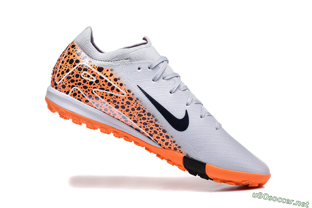 Men's Nike Air Zoom Mercurial Vapor 16 Elite TF Football Shoes - Grey/White/Leopard 7