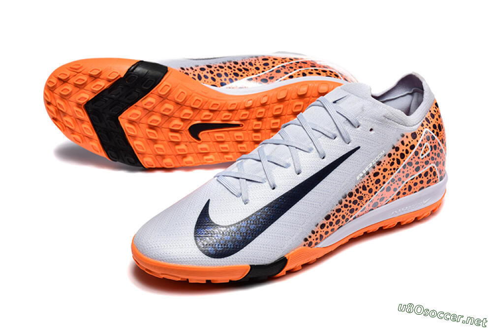 Men's Nike Air Zoom Mercurial Vapor 16 Elite TF Football Shoes - Grey/White/Leopard 3