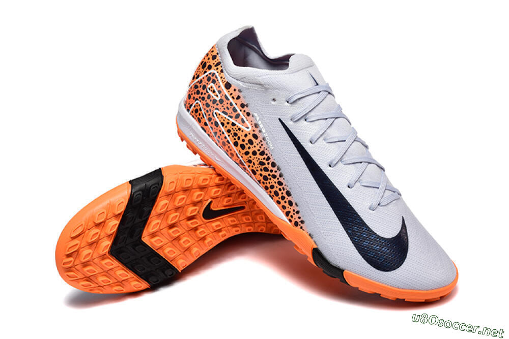 Men's Nike Air Zoom Mercurial Vapor 16 Elite TF Football Shoes - Grey/White/Leopard 4