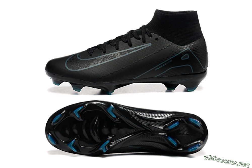 Men's Nike Air Zoom Mercurial Superfly 10 Elite FG Football Boots - Black/Blue 1
