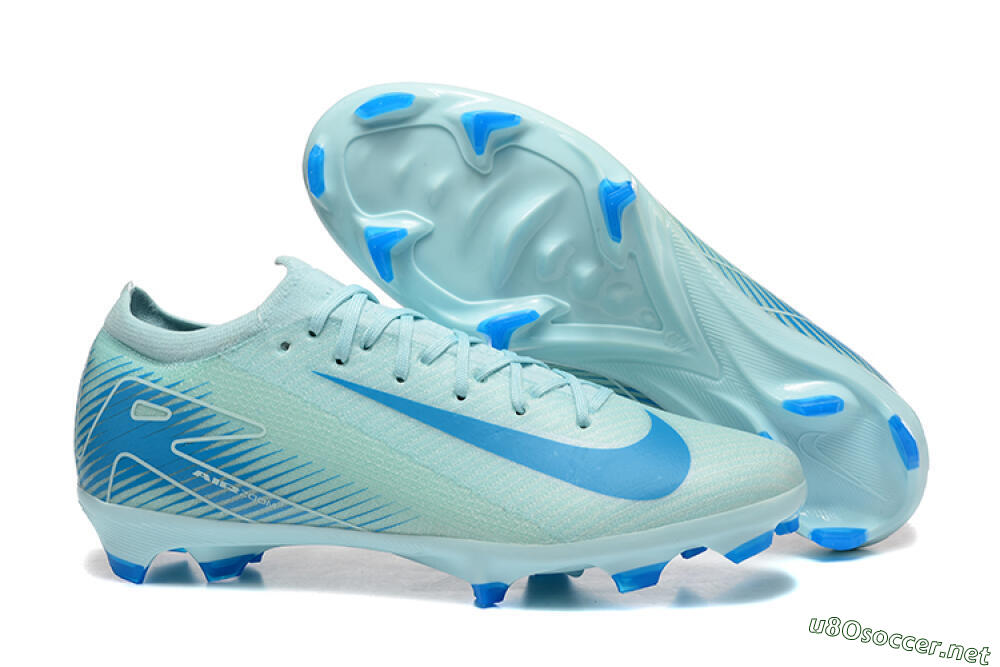 Men's Nike Air Zoom Mercurial Vapor 16 Elite FG Football Boots - Jade/White/Blue 2