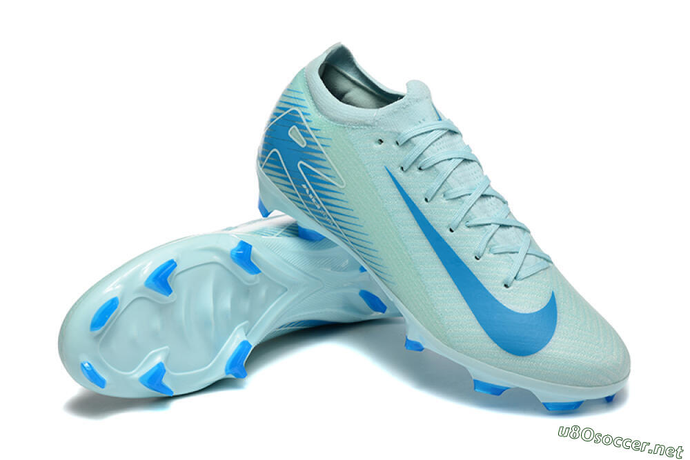 Men's Nike Air Zoom Mercurial Vapor 16 Elite FG Football Boots - Jade/White/Blue 4