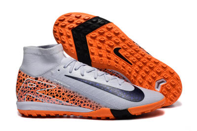 Men's Nike Air Zoom Mercurial Superfly 10 Elite TF Football Shoes - Grey/Black/Leopard