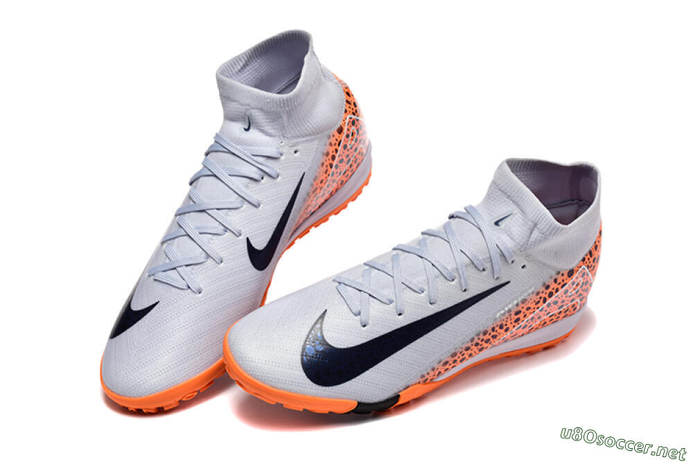 Men's Nike Air Zoom Mercurial Superfly 10 Elite TF Football Shoes - Grey/Black/Leopard 6