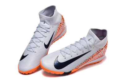 Men's Nike Air Zoom Mercurial Superfly 10 Elite TF Football Shoes - Grey/Black/Leopard